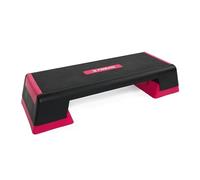 TREXO Aerobic Step 98 x 38 cm per Esercizi Cardio e Allenamento Fitness Altezza Regolabile 15-20-25 cm Resistente in Polipropilene e TPR Step da Aerobica di Alta Qualità fino a 250 kg Rosa