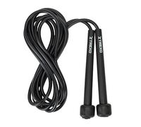 TREXO Corda per Saltare BASIC di Colore Nero Lunghezza Regolabile fino a 275 cm Jump Rope Regolatore di Lunghezza per Fitness Realizzata con Maniglie Regolabili Corda di Salto Regolabile per Adulto