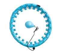 TREXO Hula Hoop con peso e bastoncini massaggianti in blu, diametro 100 cm in ABS e PVC. Misura regolabile. Perfetto per dimagrire la vita, rassoda la pancia. Hula Hoop