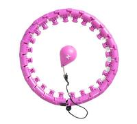 TREXO Hula Hoop con peso e bastoncini massaggianti in viola, 100 cm di diametro in ABS e PVC. Misura regolabile. Perfetto per dimagrire la vita, rassoda la pancia. Hula Hoop