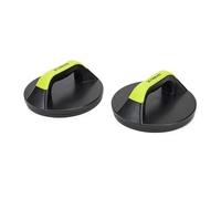 TREXO Maniglie per flessioni di colore nero, 19 x 11 x 8 cm, fondo stabile e antiscivolo, in polipropilene resistente e TPR, migliora l'efficacia dell'allenamento di forza e resistenza push-up