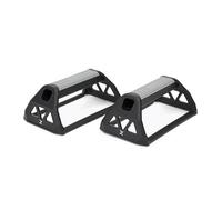 TREXO Maniglie per flessioni di colore nero, 19 x 11 x 8 cm, fondo stabile e antiscivolo, in polipropilene resistente e TPR, migliora l'efficacia dell'allenamento di forza e resistenza push-up
