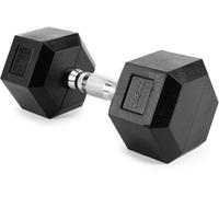 TREXO Manubri esagonali da 10 kg in ghisa gommata resistente, per allenamento di forza a casa, con impugnatura ergonomica, manubrio stabile e versatile Hex HXD100