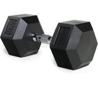 TREXO Manubri Palestra Esagonale da 20 kg in Ghisa Gommata Resistente Manubrio Palestra per l'Allenamento di Palestra in Casa con Impugnatura Ergonomica Manubri Stabili e Versatili Hex HXD200