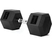 TREXO Manubri Palestra Esagonale da 32,5kg in Ghisa Gommata Resistente Manubrio Palestra per l'Allenamento di Palestra in Casa con Impugnatura Ergonomica Manubri Stabili e Versatili