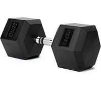 TREXO Manubri Palestra Esagonale da 35 kg in Ghisa Gommata Resistente Manubrio Palestra per l'Allenamento di Palestra in Casa con Impugnatura Ergonomica Manubri Stabili e Versatili