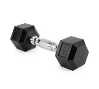 TREXO Manubri Palestra Esagonale da 2,5 kg in Ghisa Gommata Resistente Manubrio Palestra per l'Allenamento di Palestra in Casa con Impugnatura Ergonomica Manubri Stabili e Versatili Hex HXD25
