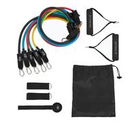 TREXO Set di 5 spanders in gomma per fitness, fasce di resistenza multicolore con maniglie, cinghie alla caviglia e ancoraggio, set di espansori di resistenza, ideale per allenamento di tutto il corpo