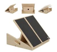 TREXO Slant Board nero - Piastra elastica regolabile (4 angoli), antiscivolo, per allungare polpacci e tendine d'Achille, riabilitazione e fitness a casa