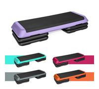TREXO Step Aerobic per Esercizi Cardio Fitness Altezza Regolabile 10-15-20 cm, Ampia Superficie 109 x 41 cm, Resistente, Realizzato con Materiali di Alta Qualità, Supporta fino a 250 kg, VIOLA