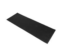 TREXO Tappetino da ginnastica spesso 3 mm, nero, dimensioni 173 x 61 cm, con superficie antiscivolo, in PVC, non assorbe sudore o sporco, molto leggero, eccellente per yoga (nero, 3 mm)