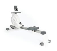 TREXO Vogatore con sistema di resistenza magnetica 1-16 disco volano ponderato da 3,5 kg, struttura stabile, ergometro, cyclette bianco RM100