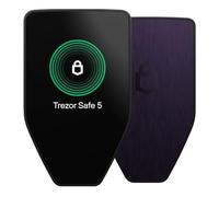 Trezor Safe 5 - Hardware per Cripto con Elemento Sicuro e Passphrase, Touchscreen a Colori, Feedback Aptico, Protezione per Bitcoin, Compatibile con Mmigliaia di Coin e Token (Violet Ore)
