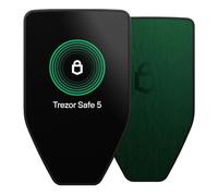Trezor Safe 5 - Portafoglio Hardware per Cripto con Elemento Sicuro e Passphrase, Touchscreen a Colori, Feedback Aptico, Protezione per Bitcoin, Compatibile con Migliaia di Coin e Token (Green Beryl)