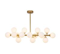 TRFAN G4 Sputnik durante la lampada lampadario, durante l'illuminazione della camera da letto da pranzo, moderna lampada da soffitto a sfera in vetro, lampadario metà secolo-dorato.16 capo Decoration
