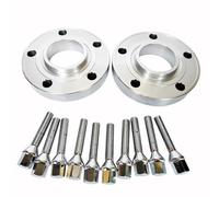 TRFBD Accessorio Auto 2 Pezzi 5x120 72.6 Hub Centric Bore Distanziali Ruote Auto 12x1.5 Filettatura Conica per E26 E28 E34 E36 E38 E60(2pc 15mm Silver)