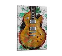 TRFJHDTRE Poster decorativo da parete con Gary Moore a forma di chitarra elettrica, poster decorativo su tela, stampa moderna, per camera da letto, 20 x 30 cm