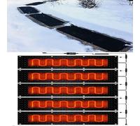 TRFVDVERD Tappetini Anti-Neve for vialetti e Scale - velocità di scioglimento 2 Pollici/Ora, Cavo di Alimentazione e connettori (5 Pezzi, 40x200 cm/15,7x79 Pollici)(30x60cmx5Pcs)