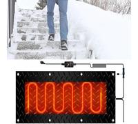 TRFVDVERD Tappetino Anti-Neve for camminamenti - Tappetini elettrici Antiscivolo Impermeabili for la rimozione della Neve Invernale, Scale (3 Pezzi 25,4x120 cm/10x48 Pollici)(30x60cmx1Pcs)