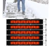 TRFVDVERD Tappetino Anti-Neve for camminamenti - Tappetini elettrici Antiscivolo Impermeabili for la rimozione della Neve Invernale, Scale (3 Pezzi 25,4x120 cm/10x48 Pollici)(30x120cmx5Pcs)