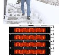 TRFVDVERD Tappetino Anti-Neve for camminamenti - Tappetini elettrici Antiscivolo Impermeabili for la rimozione della Neve Invernale, Scale (3 Pezzi 25,4x120 cm/10x48 Pollici)(30x120cmx4Pcs)