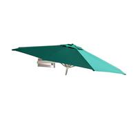 TRGCJGH Ombrellone da terrazza, Ombrellone con Montaggio a Parete, Parasole da Esterno per Giardino, Inclinabile, Palo e Stecche in Alluminio(2.2m(7.2ft),Dark Green)