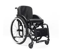 TRGCJGH Sedia a Rotelle Pieghevole Leggera, Stretta, Carrozzina disabili ad autospinta, Alluminio, Poggiapiedi Pieghevole(16.5in Seat Width,Sports Style)