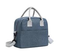 TRgqify-KM Borsa Termica for Il Pranzo con Tracolla Regolabile, Borsa a Tenuta stagna for Ufficio, Picnic, Viaggi(Navy)