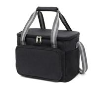 TRgqify-KM Borsa Termica for Il Pranzo con Tracolla Regolabile, Borsa a Tenuta stagna for Ufficio, Picnic, Viaggi(Black)