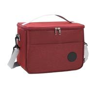 TRgqify-KM Borsa Termica for Il Pranzo con Tracolla Regolabile, Borsa a Tenuta stagna for Ufficio, Picnic, Viaggi(Red)