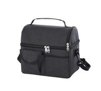 TRgqify-KM Borsa Termica for Il Pranzo con Tracolla Regolabile, Borsa a Tenuta stagna for Ufficio, Picnic, Viaggi(Black)