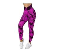 TRgqify-KM High Waist Yoga Leggings for Women Tummy Control Workout Compression Pants Moisture-Wicking Stretchy Gym Running Activewear Seamless Squat-Proof High-Rise Leggings(Red_L 3PCS)