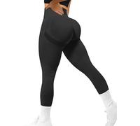 TRgqify-KM High Waist Yoga Leggings for Women Tummy Control Workout Compression Pants Moisture-Wicking Stretchy Gym Running Activewear Seamless Squat-Proof High-Rise Leggings(Black_M 3PCS)