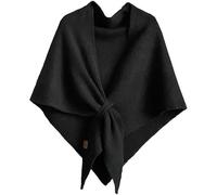 TRgqify-KM Sciarpa Triangolare da Donna, Elegante, Tinta Unita, Multifunzionale, retrò, for Protezione del Collo, for Il Tempo Libero(Black)