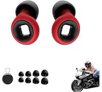 TRgqify-KM Tappi Auricolari for Motociclisti, 27 Db for Dormire, Protezione dell'Udito, concerti, Lavoro, Studio, Nuoto, russamento, Festival Musicali(Red,3Pair)