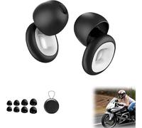 TRgqify-KM Tappi Auricolari for Motociclisti, 27 Db for Dormire, Protezione dell'Udito, concerti, Lavoro, Studio, Nuoto, russamento, Festival Musicali(White,1Pair)