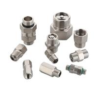TRGYJGKF G 1/8" 1/4" 3/8" 1/2" 3/4" 1" BSPP Male Female 304 Stainless Steel Hydraulic Mechanical One-Way Check Valve(G1l8 BSPP F-F)