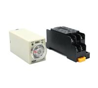 TRGYJGKF H3Y-2 AC220V Timer di Ritardo con Presa di Base Ritardo all'accensione Manopola Rotante DPDT 0-30s 60min Relè Timer Regolabile for automazione Domestica(0-60 Seconds)