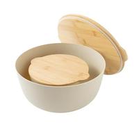 TRGYJGKF Set di 4 ciotole for mescolare, coperchi in bambù, antiaderenti impilabili for la preparazione in cucina, facili da pulire, essenziali for cucinare