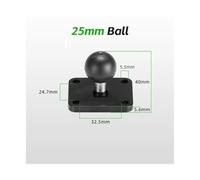 TRHJSC Base a sfera diamantata, base a sfera quadrata compatibile con RAM | Compatibile con supporti RAM Braccio da 1 pollice Adattatore a sfera in lega di alluminio(PB-02)