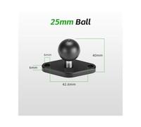 TRHJSC Base a sfera diamantata, base a sfera quadrata compatibile con RAM | Compatibile con supporti RAM Braccio da 1 pollice Adattatore a sfera in lega di alluminio(PB-01)