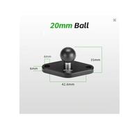 TRHJSC Base a sfera diamantata, base a sfera quadrata compatibile con RAM | Compatibile con supporti RAM Braccio da 1 pollice Adattatore a sfera in lega di alluminio(PB-02(20))