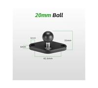 TRHJSC Base a sfera diamantata, base a sfera quadrata compatibile con RAM | Compatibile con supporti RAM Braccio da 1 pollice Adattatore a sfera in lega di alluminio(PB-01(20))
