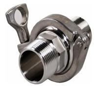 Tri Clamp Clover, Adattatore for ghiera filettata for morsetto sanitario SS304, guarnizione in silicone, confezione da 3, DN15-DN50(Internal Thread,DN50(clamp 77.5))