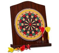 Tri-Coastal Design Tri-Coastal Design Gioco Freccette da Tavolo - DESKTOP DARTBOARD - Bersaglio con Freccette - Gioco da Tavolo in Legno - Adulti, Ragazzi - Idee Regalo