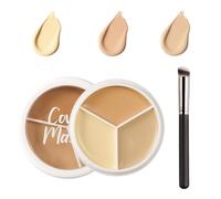 Tri-Colour Concealer Palette - Correttore viso per correggere occhiaie, arrossamenti e cicatrici - Trucco Essence, Fit Me e Too Faced Correttore per una copertura completa (correttore, L)