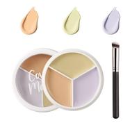 Tri-Colour Concealer Palette - Correttore viso per correggere occhiaie, arrossamenti e cicatrici - Trucco Essence, Fit Me e Too Faced Correttore per una copertura completa (tono della pelle mirato, L)