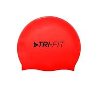 TRI-FIT Cuffia da nuoto in silicone per acque libere, ipoallergenica e impermeabile, vestibilità senza pieghe, materiale altamente elasticizzato per ridurre la resistenza, per uomini e donne