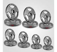 TRI-GRIP Cast Iron Olympic Disc Weight Plates EZ Bar Barbell Weights Fitness Gym