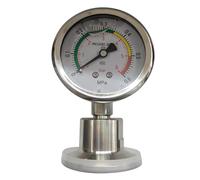 Tri manometro 0-0.6MPa del diaframma del morsetto con il diaframma dell'acciaio inossidabile 316L e la cassa dell'acciaio inossidabile 304, progettazione sanitaria per le industrie alimentari